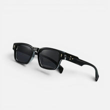 Eckiges Gestell Kunststoff Verlaufsgläser Sonnenbrille in Schwarz