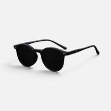 Sonnenbrille Rundes Gestell Kunststoff Rund in Schwarz