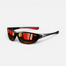 Sonnenbrille Sportlich Kunststoff Rechteckig Vollrand in Rot