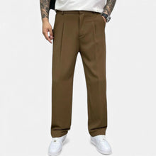 Herren Stoffhose mit weitem Bein in Braun