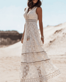 Isabelle™ - Damen Sommerkleid Boho Maxi | Strand Casual in Beige
