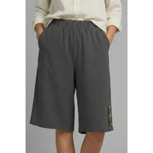 Jara | Damen Shorts Elastischer Bund Sommer – Elastisch Shorts Damen 2026 in Dunkelgrau