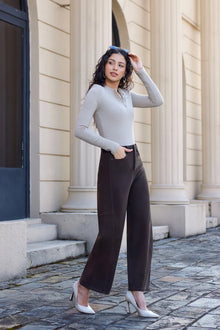 Ballon-Jeans in Dunkelbraun