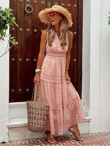 Joanna | Boho Maxikleid in Rosa