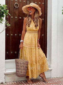 Joanna | Boho Maxikleid in Gelb