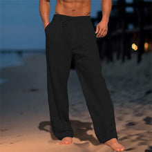 Caleb | Lockere Strandhose in Schwarz