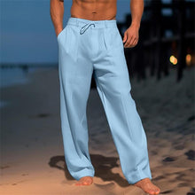 Caleb | Lockere Strandhose in Blau