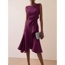 Julie | Damen Asymmetrisches Midikleid in Lila