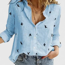 Kalea | Damen Bluse aus Leinen für den Sommer in Blau 2