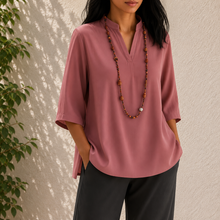 Karin | Damen Sommer Bluse Für Warme Tage in Rot