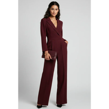 Katja | Damen Jumpsuit Abend mit Gürtel Schlicht – Elegant Overall Gürtel 2026 in Rot