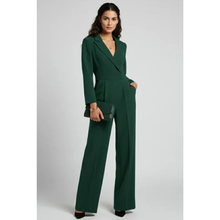 Katja | Damen Jumpsuit Abend mit Gürtel Schlicht – Elegant Overall Gürtel 2026 in Grün