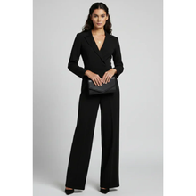 Katja | Damen Jumpsuit Abend mit Gürtel Schlicht – Elegant Overall Gürtel 2026 in Schwarz