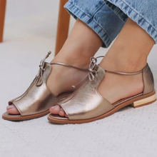 Kesha | Damen Orthopädische Sandalen Mit Schleife in Gold