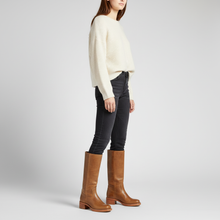 Luisa | Klassische Damen Hochschaft Lederstiefel zum Herbst in Braun