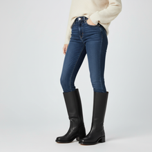 Luisa | Klassische Damen Hochschaft Lederstiefel zum Herbst in Schwarz