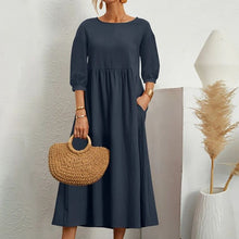 Klara | Klassisches Sommerkleid in Marineblau