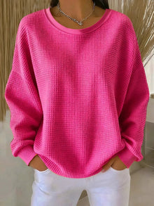 Alina | Kuschelig Luxus-Pullover für Lagenlooks in Leuchtendes Pink