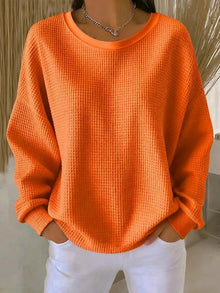Alina | Kuschelig Luxus-Pullover für Lagenlooks in Orange