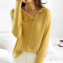 Luisa | Kuschelige Strickjacke zum Schichten in Gelb