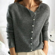 Luisa | Kuschelige Strickjacke zum Schichten in Grau
