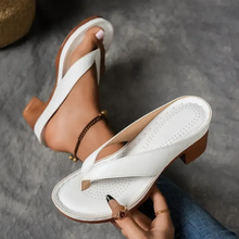 Larissa | Elegante Damen Sandalen Abend Event Absatz in Weiß