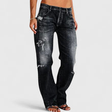 Sophia | Lässige Damen Jeans mit Weitbein-Schnitt in Schwarz