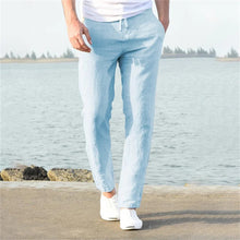 Finn | Leichte Herren-Hose aus Leinen und Baumwolle in Blau
