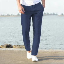 Finn | Leichte Herren-Hose aus Leinen und Baumwolle in Marineblau