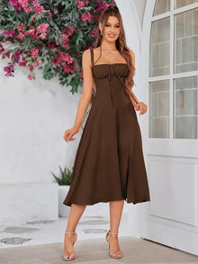 Lena | Elegantes Sommerkleid in Braun