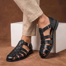 Lennard | Herren Sandalen mit Riemen in Schwarz