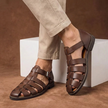 Lennard | Herren Sandalen mit Riemen in Dunkelbraun