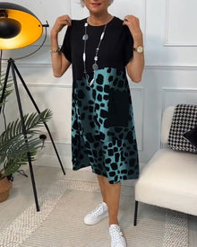 Lina | Luftiges Sommerkleid mit Rundhalsausschnitt in Blau