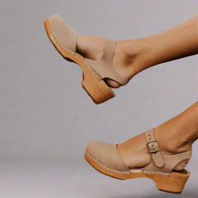 Linda | Stilvolle Damen Sandalen mit Plateau und Absatz in Beige