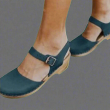 Linda | Stilvolle Damen Sandalen mit Plateau und Absatz in Blau