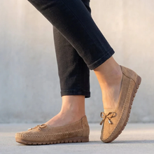 Lorelei | Damen Klassische Loafer Schuhe Perforiert in Camel