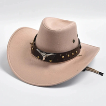 Ludwig | Herren Cowboy Hut mit breiter Krempe in Champagner