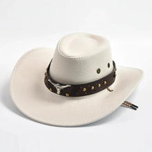 Ludwig | Herren Cowboy Hut mit breiter Krempe in Elfenbein