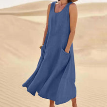 Mila | Luftiges Strandkleid für den Sommer in Blau