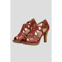 Luise | Damen Sommer Sandalen Mit Schnalle in Rot