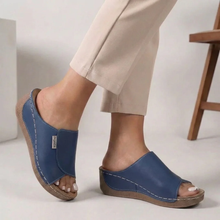 Madison | Damen Bequeme Pantoletten Sandalen in Blau