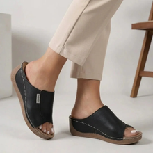 Madison | Damen Bequeme Pantoletten Sandalen in Schwarz