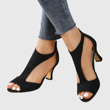 Maja | Damen Absatz Sandalen Elegant für Abend und Anlässe in Schwarz