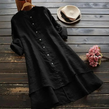 Marietta | Damen Asymmetrisches Sommer Midikleid in Schwarz
