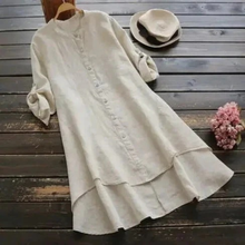 Marietta | Damen Asymmetrisches Sommer Midikleid in Weiß