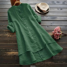 Marietta | Damen Asymmetrisches Sommer Midikleid in Grün