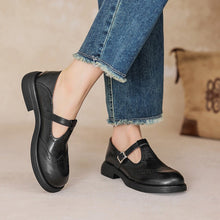 Jossy – Elegante Mary Janes aus Leder in Schwarz