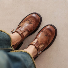 Jossy – Elegante Mary Janes aus Leder in Braun