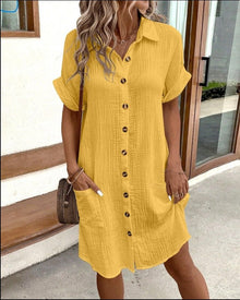 Melissa | Bequemes Sommerkleid in Gelb