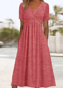 Monic™ - Stylisches Crossover-Kleid in Pink